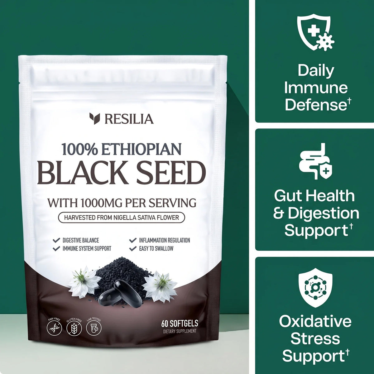 Resilia® Ethiopian Black Seed Oil (60 Count)