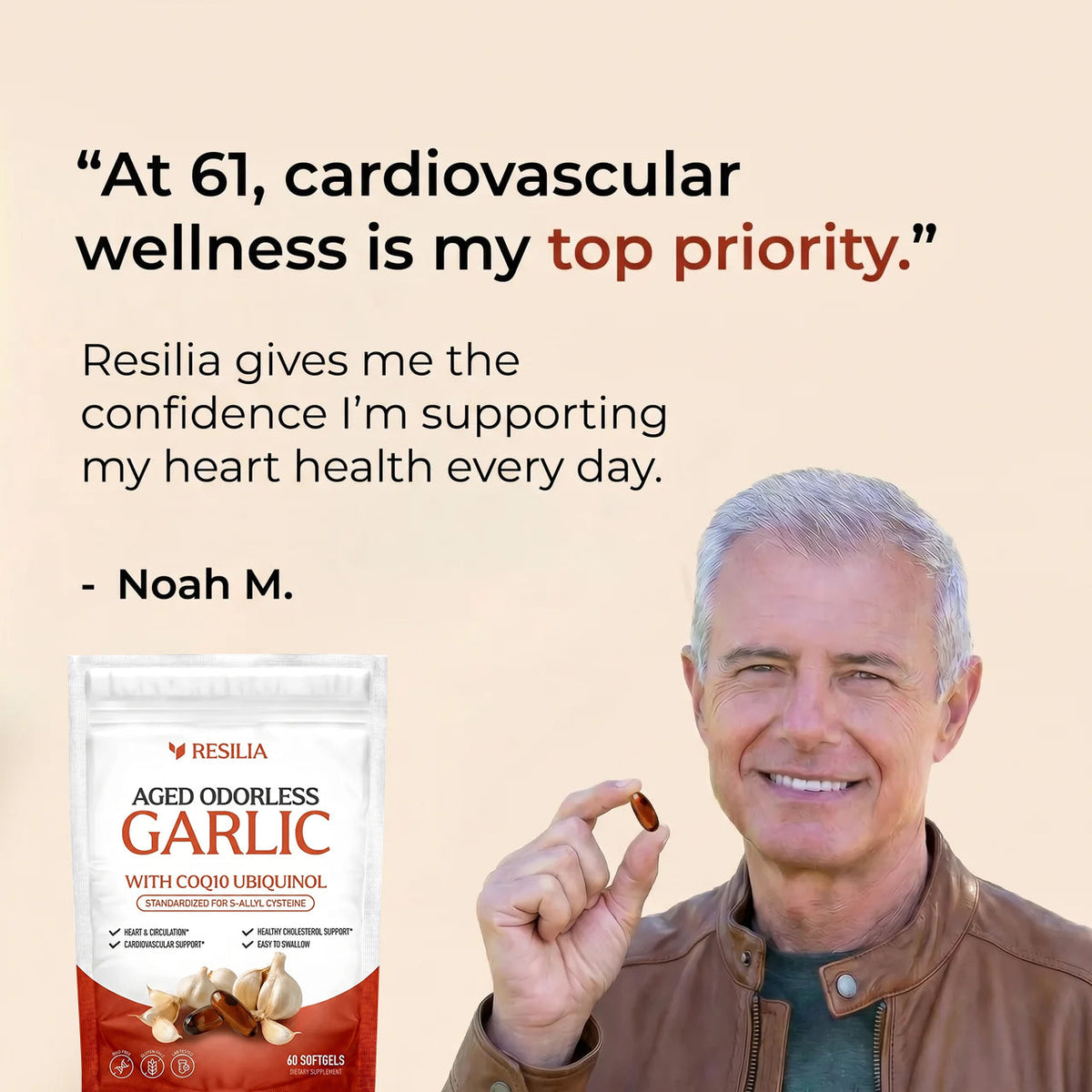 Resilia® Aged Odorless Garlic (60 Count)
